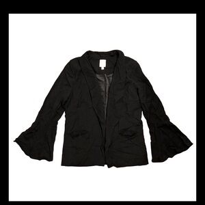 Lauren Conrad Blazer Women 14 Jacket Flare Sleeve Black Whimsy Office Siren
